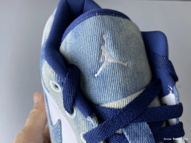 Washed Low 1 Air Jordan Denim CZ8455-100 0722
